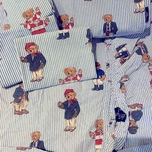 Polo Teddy Bear Twin Sheets
